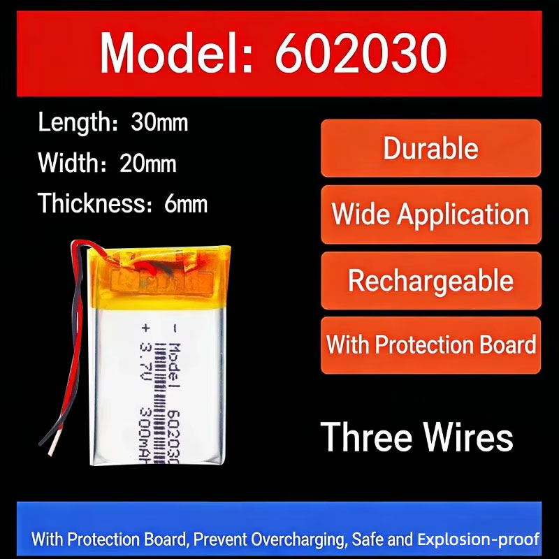 3.7V 300mAh 602030 Lithium Bat - Smartwatch Headset ulasan dan harga