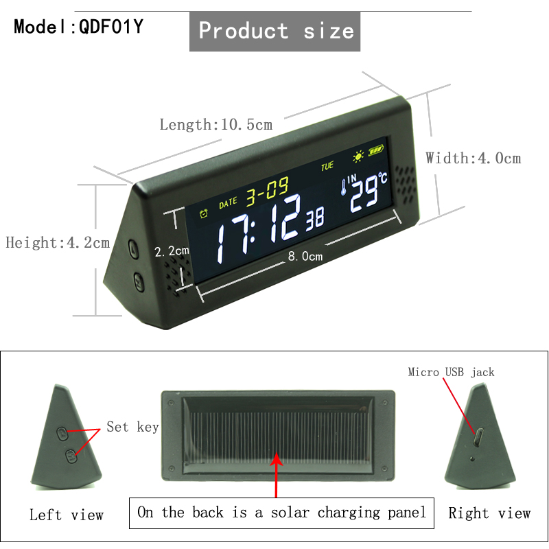 Solar Windshield Car Digital C - Smartwatch Touch ulasan dan harga