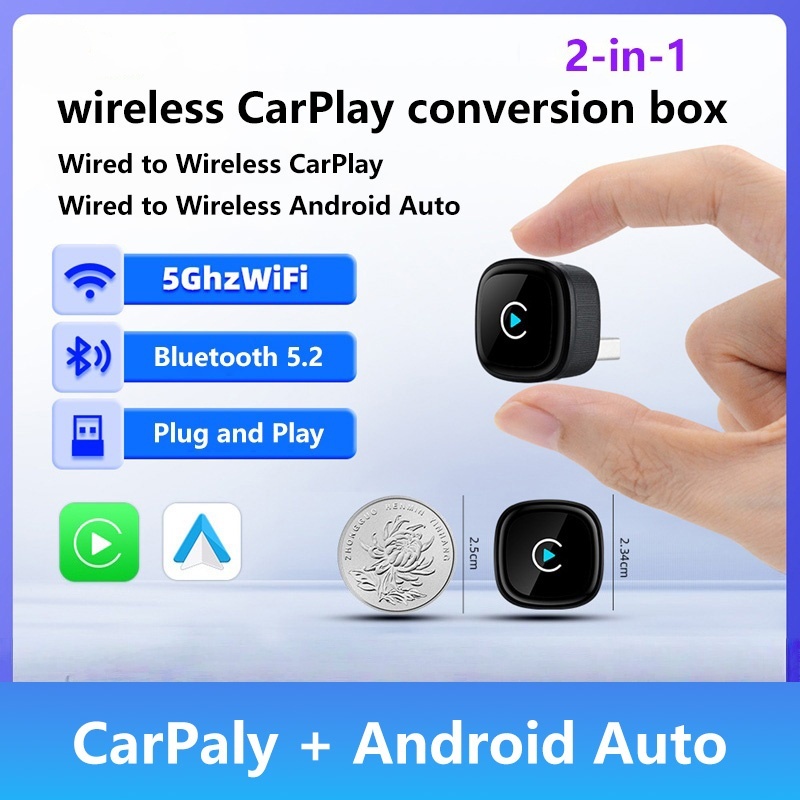 2 in 1 Wireless CarPlay Adapte - Smartwatch Universal ulasan dan harga