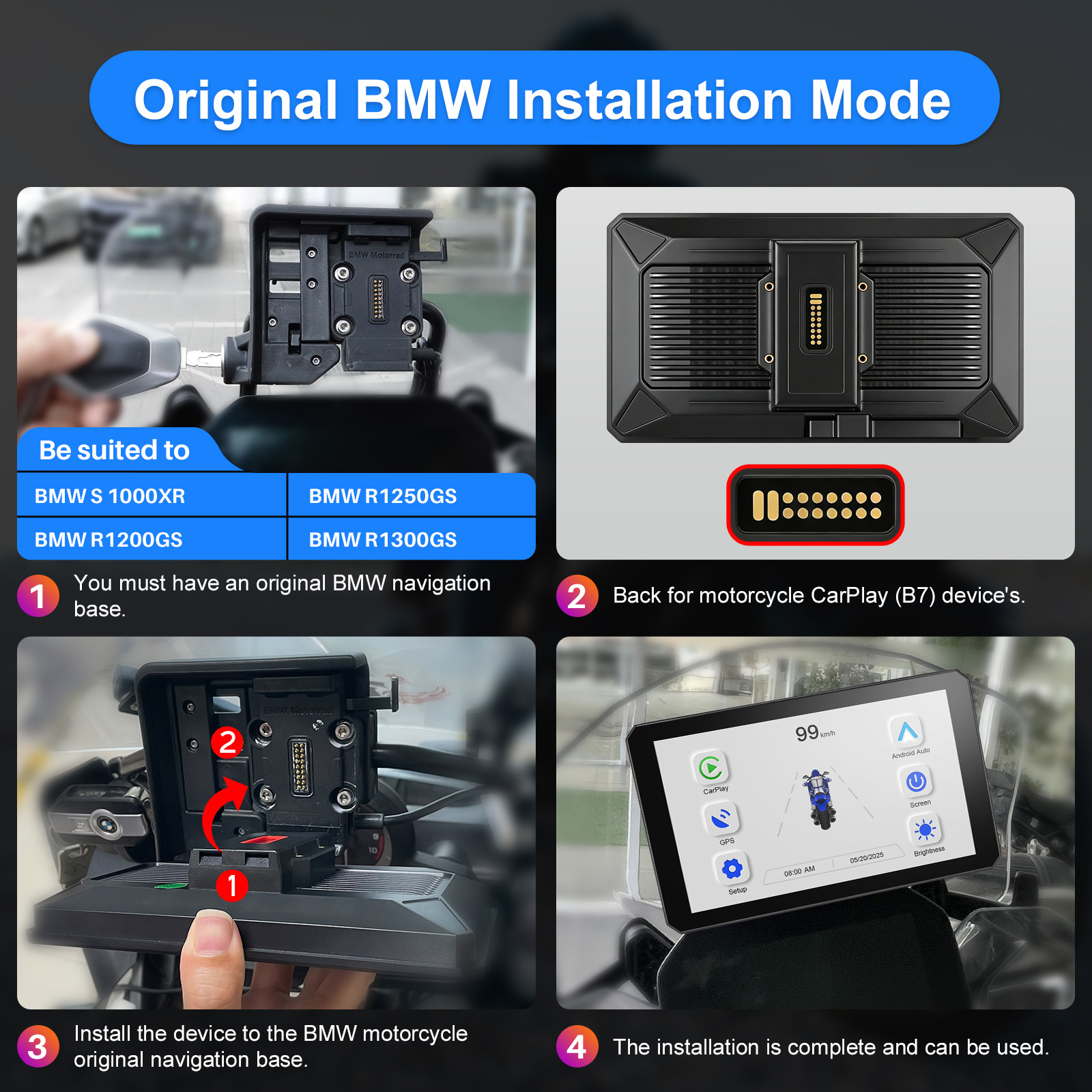 Carplay for bmw XR M1000 R1200 - Smartwatch Universal ulasan dan harga