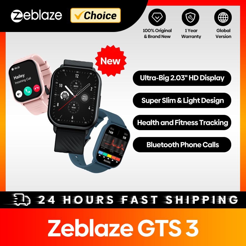 New Zeblaze GTS 3 Voice Callin - Smartwatch Faces ulasan dan harga
