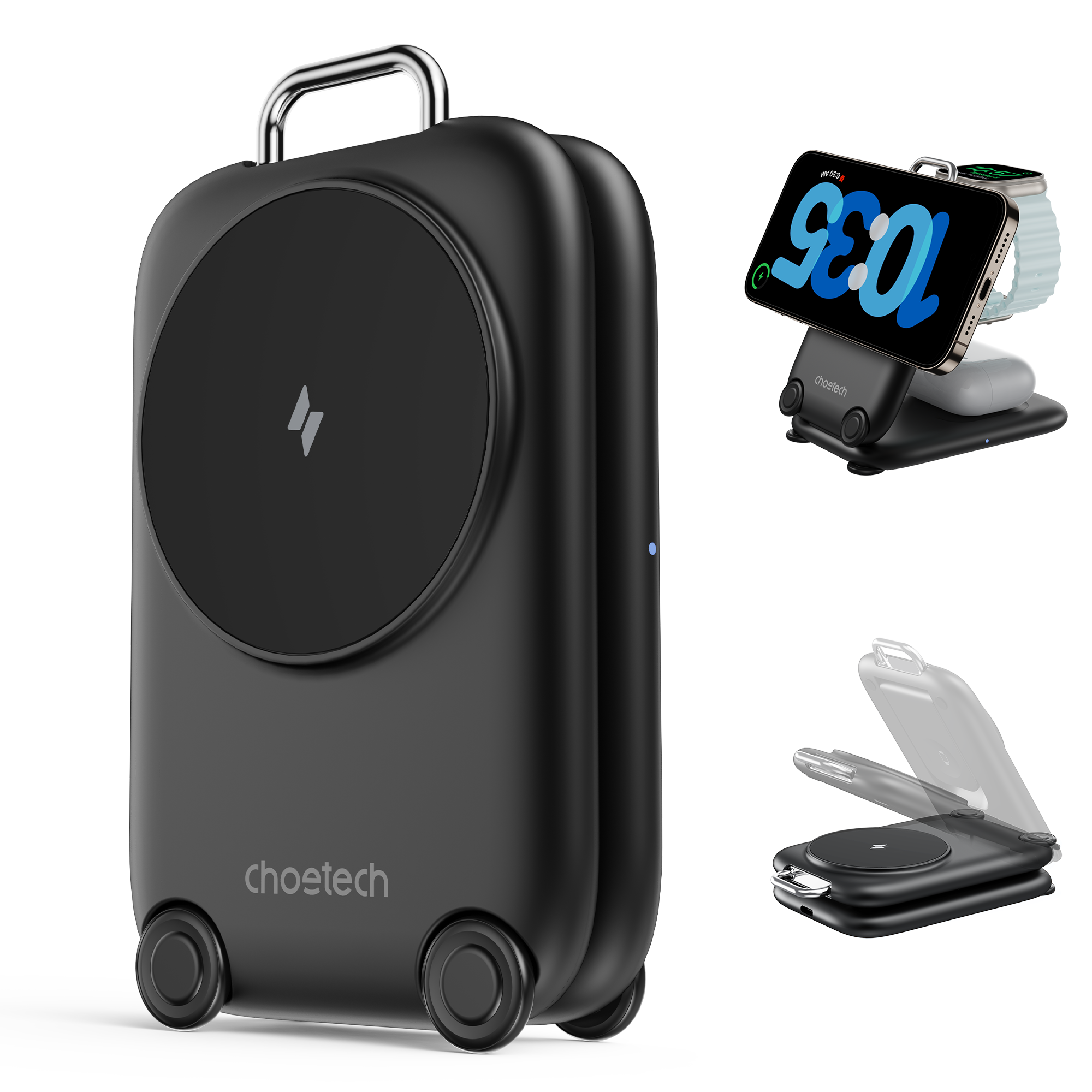 3-in-1  Travel Fast Charge Wir - Wireless Charger Watch ulasan dan harga