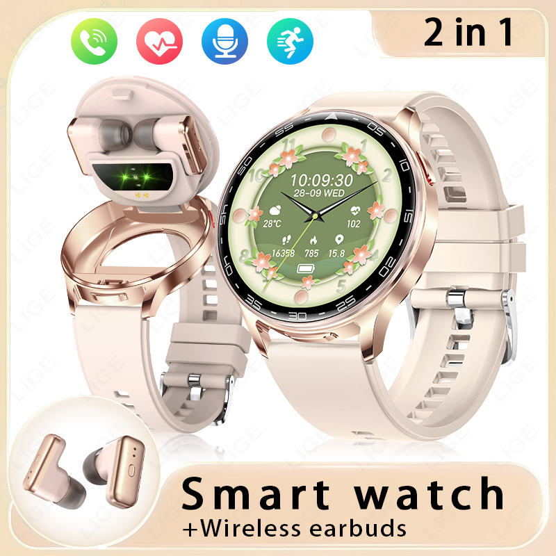 LIGE 2 In 1 TWS Headset Smart  - Smartwatch Headset ulasan dan harga