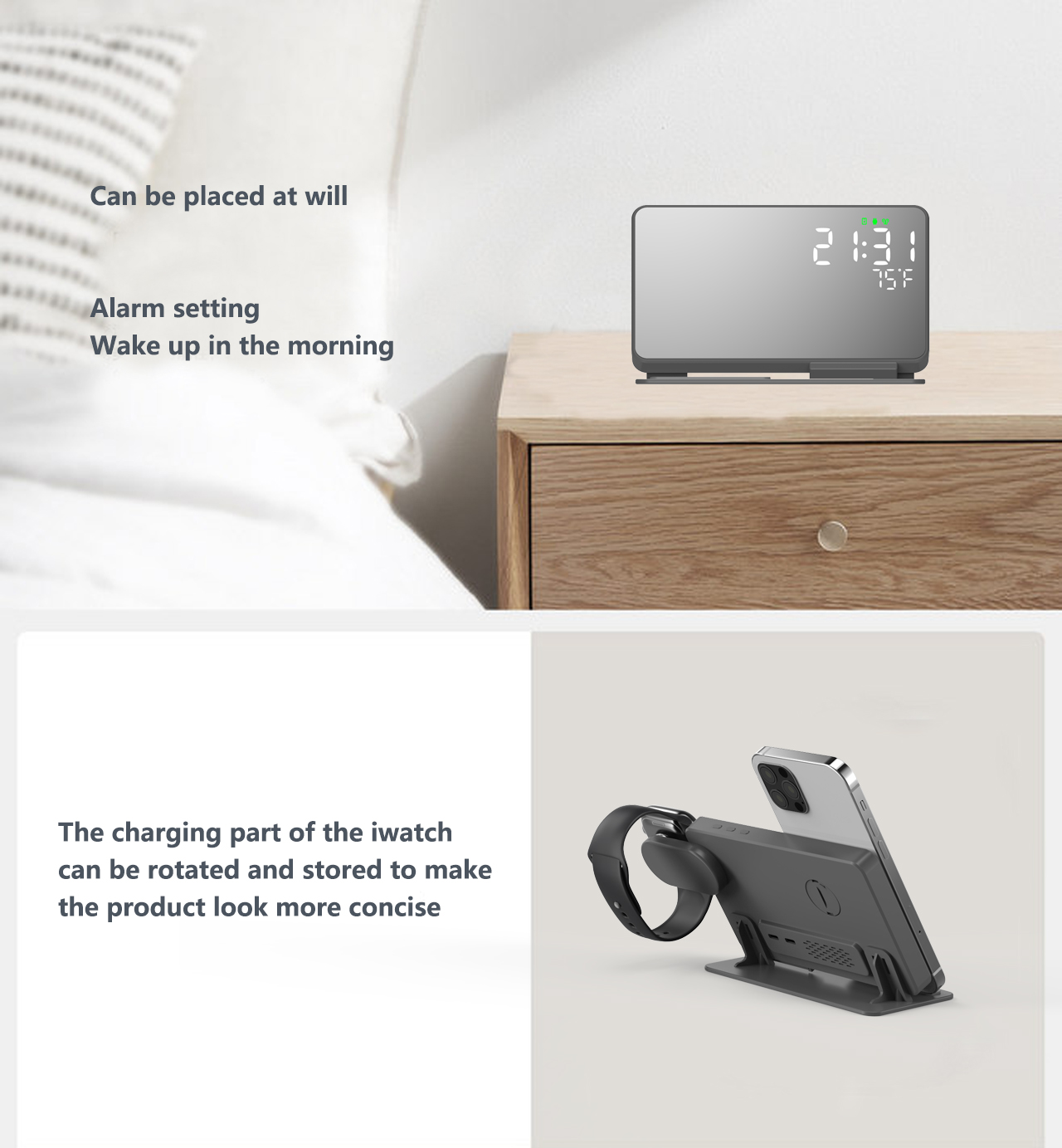 3 in 1 Wireless Charger For iP - Smartwatch Touch ulasan dan harga