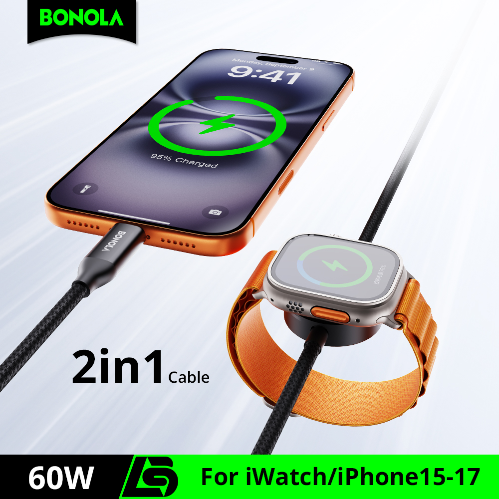 Bonola 2 in 1 Fast Watch Charg - Wireless Charger Watch ulasan dan harga
