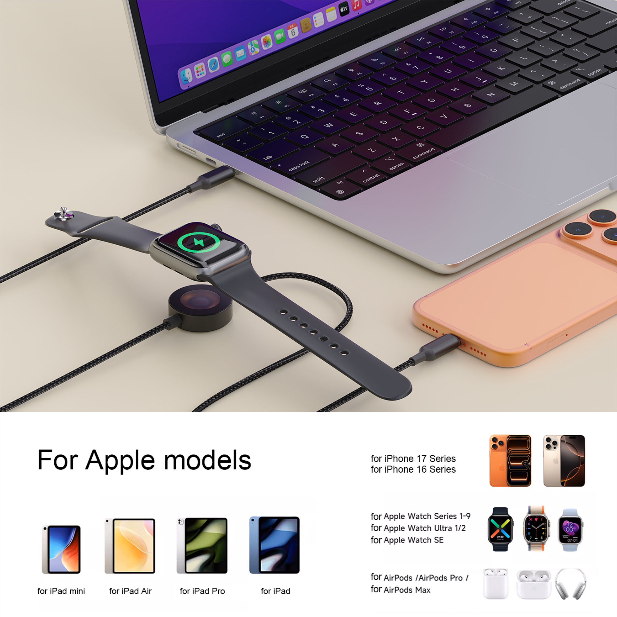 Bonola 2 in 1 Fast Watch Charg - Wireless Charger Watch ulasan dan harga