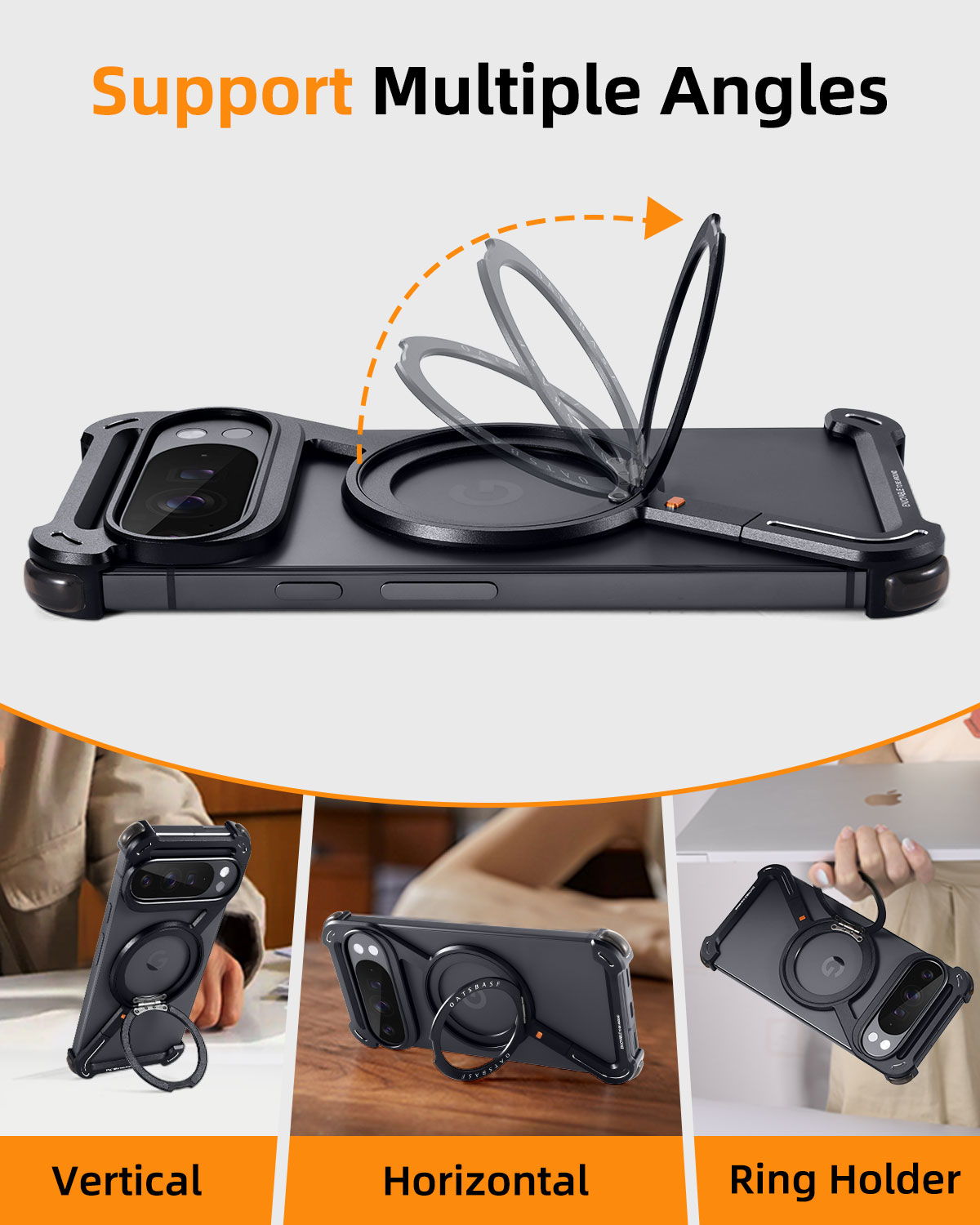 Oatsbasf Metal Phone Case for  - Magnetic Charging Stand ulasan dan harga