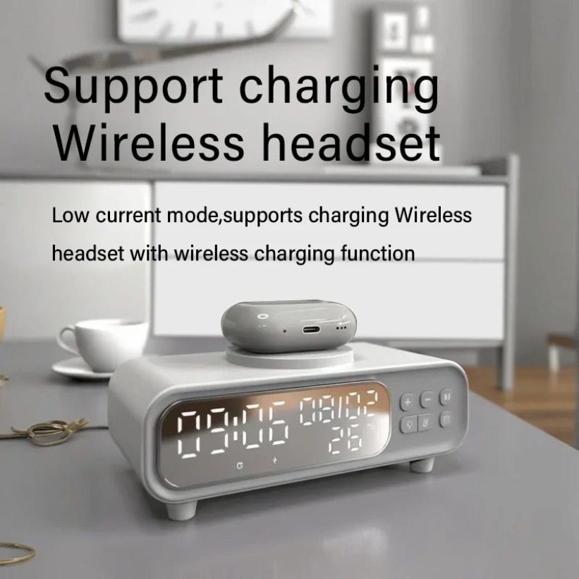 15W Wireless Charger Time Alar - Wireless Charger Watch ulasan dan harga