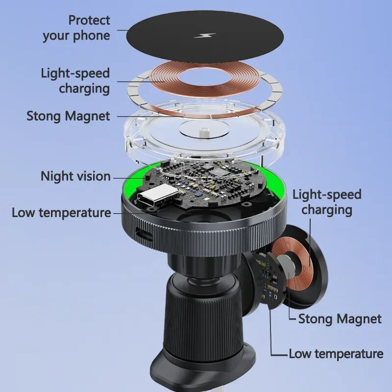 2 IN 1 Magnetic Wireless Car C - Wireless Charger Watch ulasan dan harga