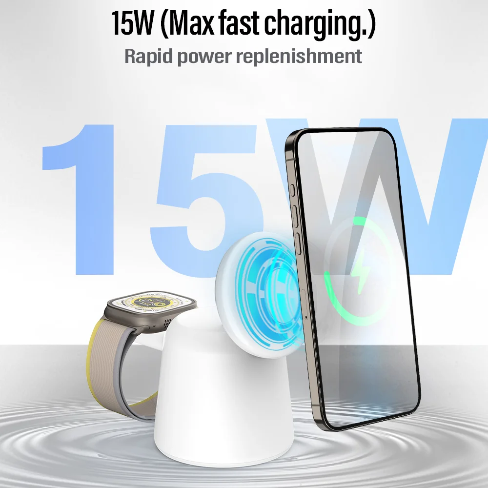3 in 1 Magnetic Wireless Charg - Wireless Charger Watch ulasan dan harga