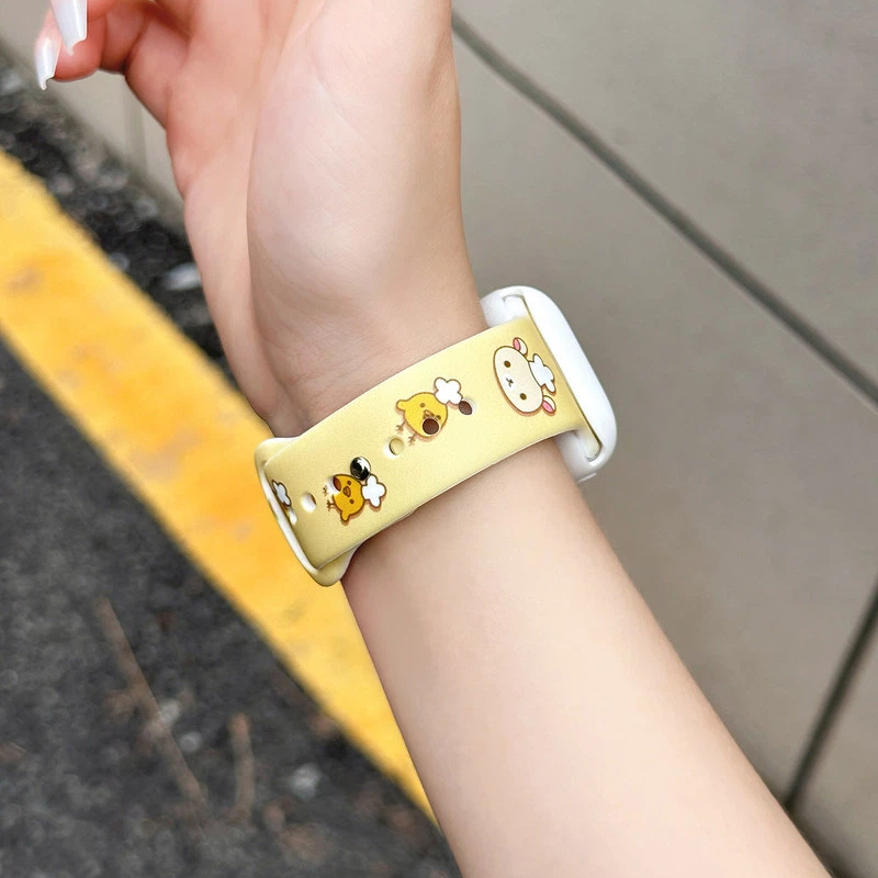 Cute Rilakkuma Print Silicone  - Silicone Band Replacement ulasan dan harga