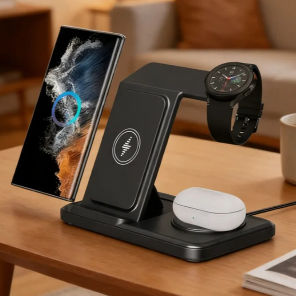 3 IN 1 Wireless Charger Statio - Wireless Charger Watch ulasan dan harga