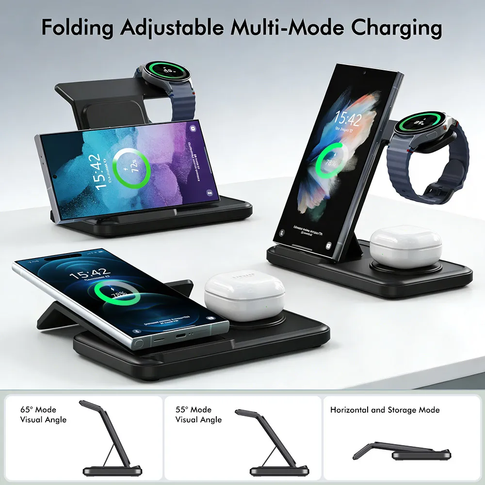 3 IN 1 Wireless Charger Statio - Wireless Charger Watch ulasan dan harga