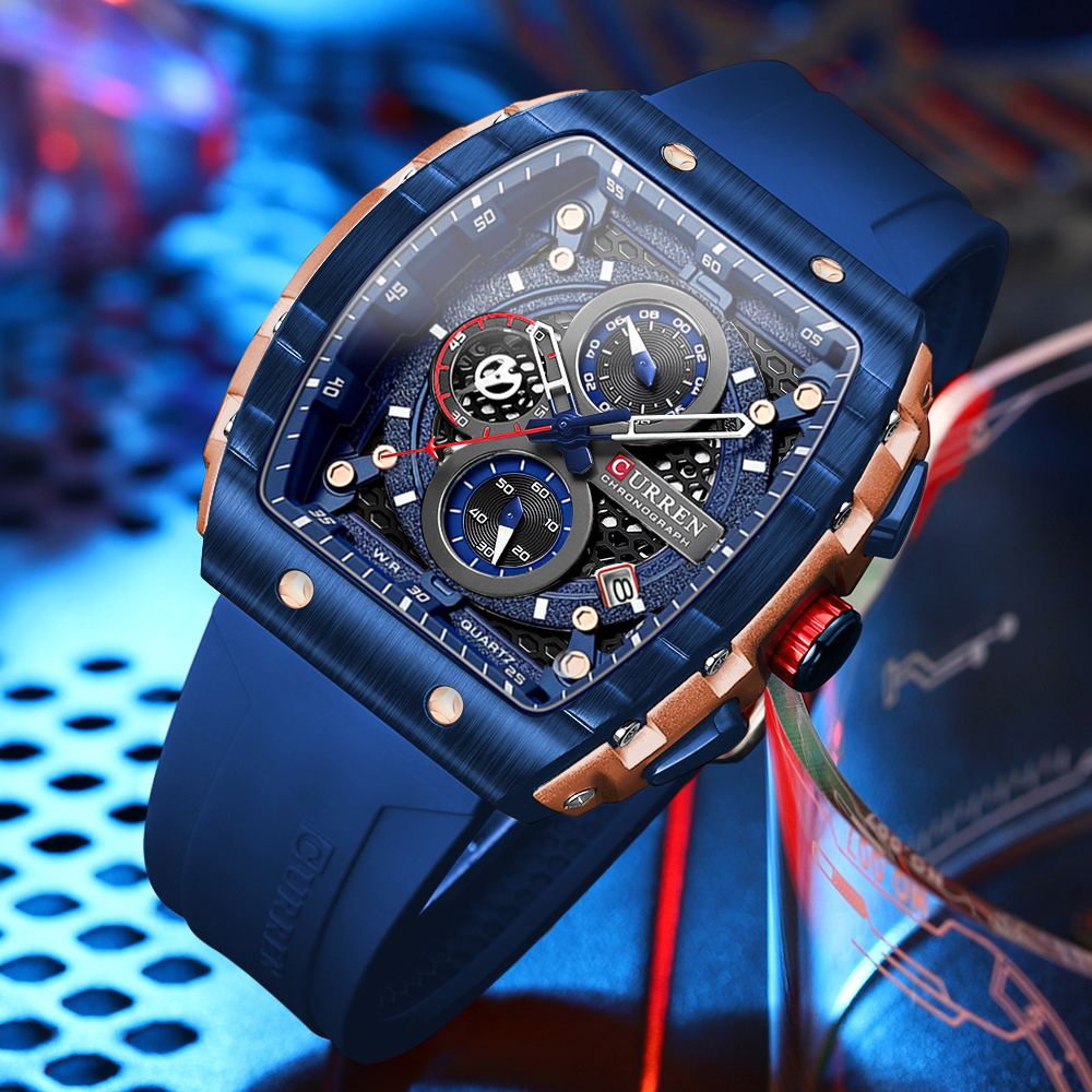 CURREN Sports Unique Rectangul - Smartwatch Guess ulasan dan harga