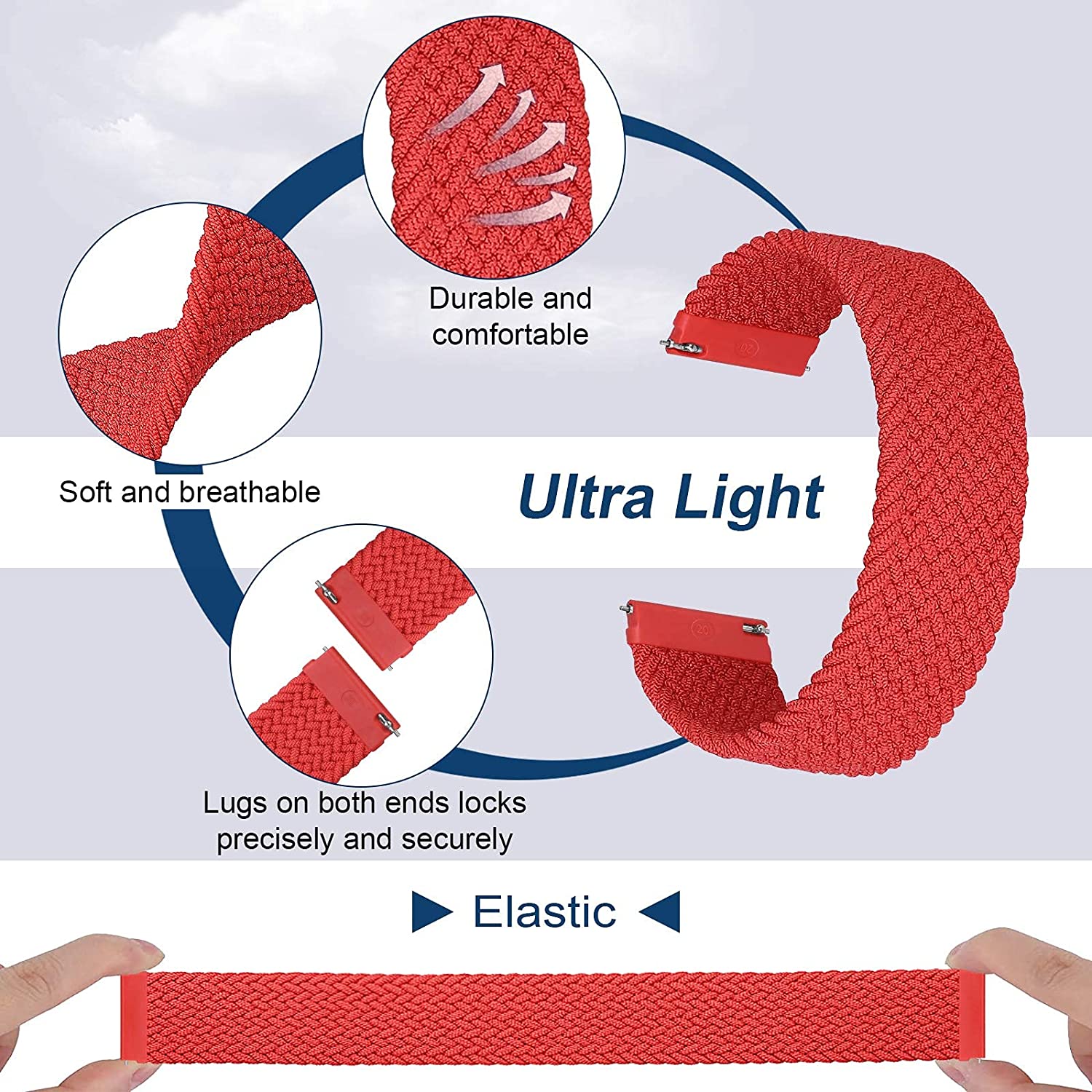 Elastic Band For Xiaomi Mi Wat - Solo Loop Strap ulasan dan harga
