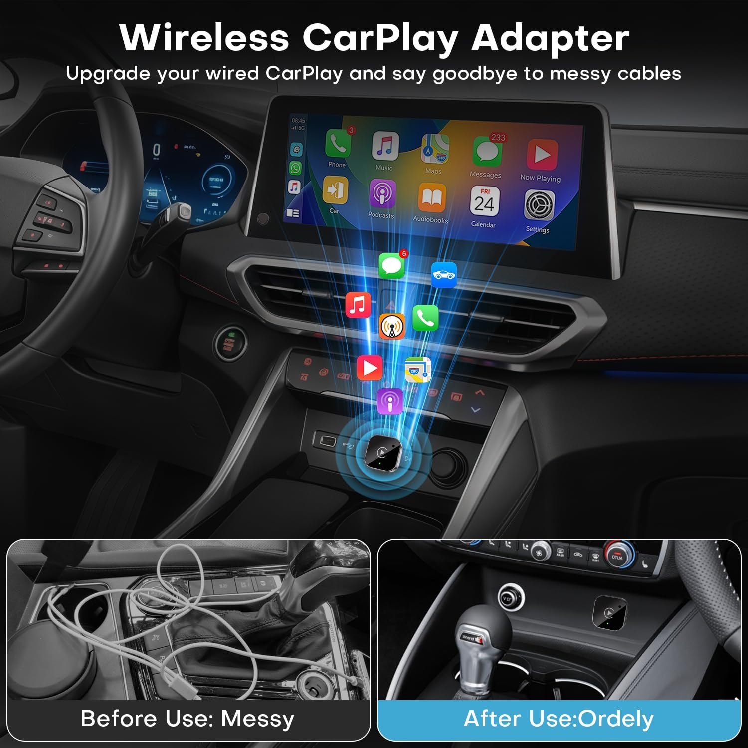 2-in-1 Wireless CarPlay & Andr - Smartwatch Universal ulasan dan harga