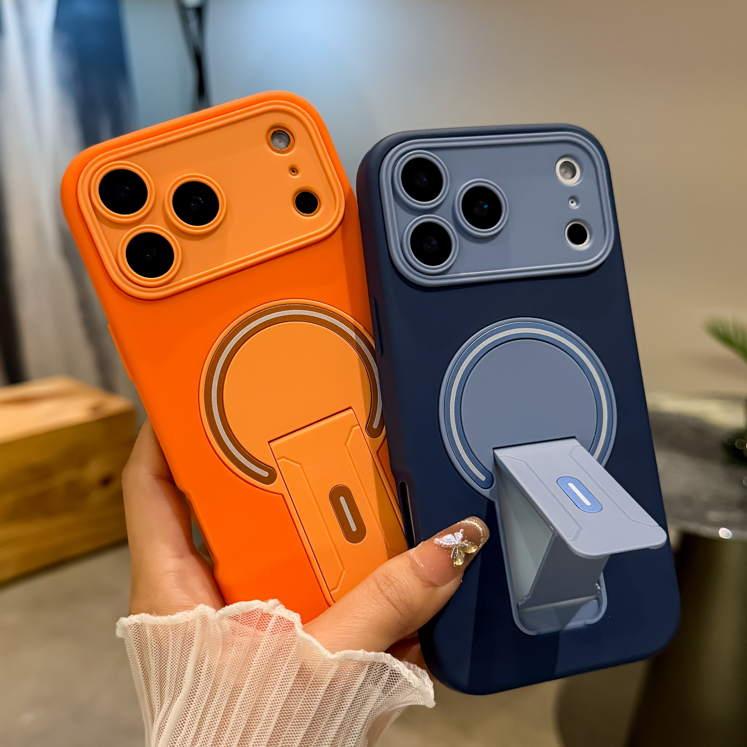 Luxury Fold Stand Holder Shock - Magnetic Charging Stand ulasan dan harga