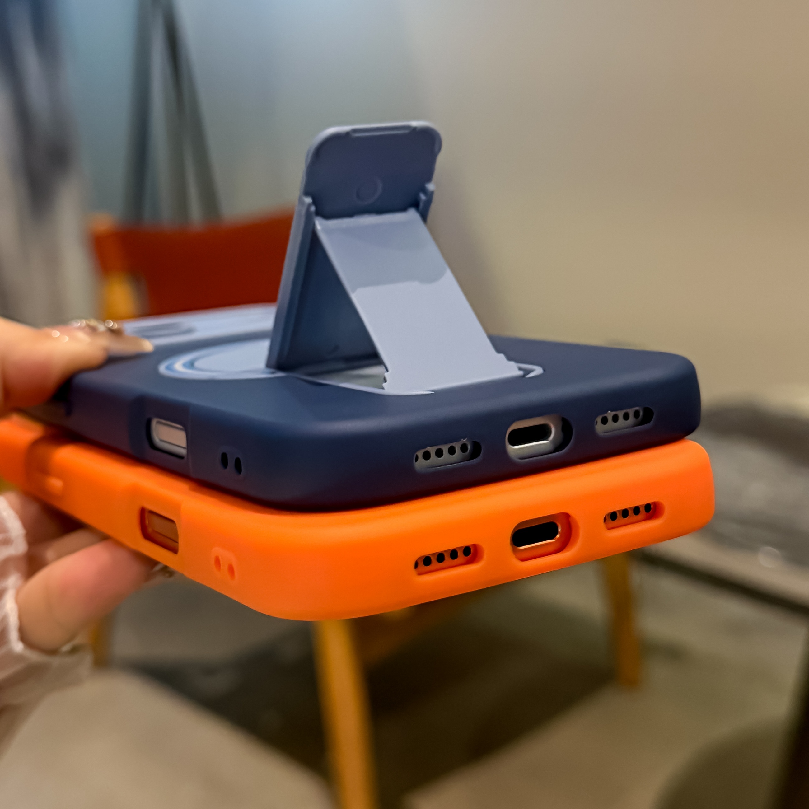 Luxury Fold Stand Holder Shock - Magnetic Charging Stand ulasan dan harga