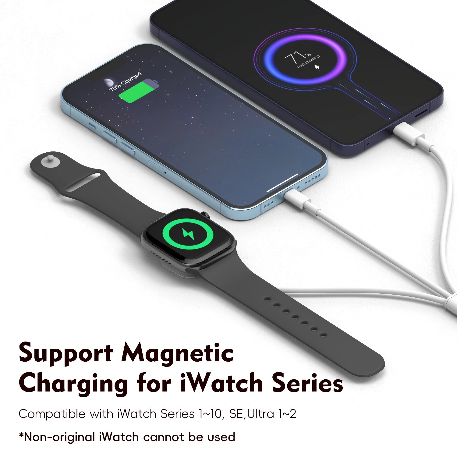 3 in 1  Magnetic Watch Charger - Magnetic Charging Stand ulasan dan harga