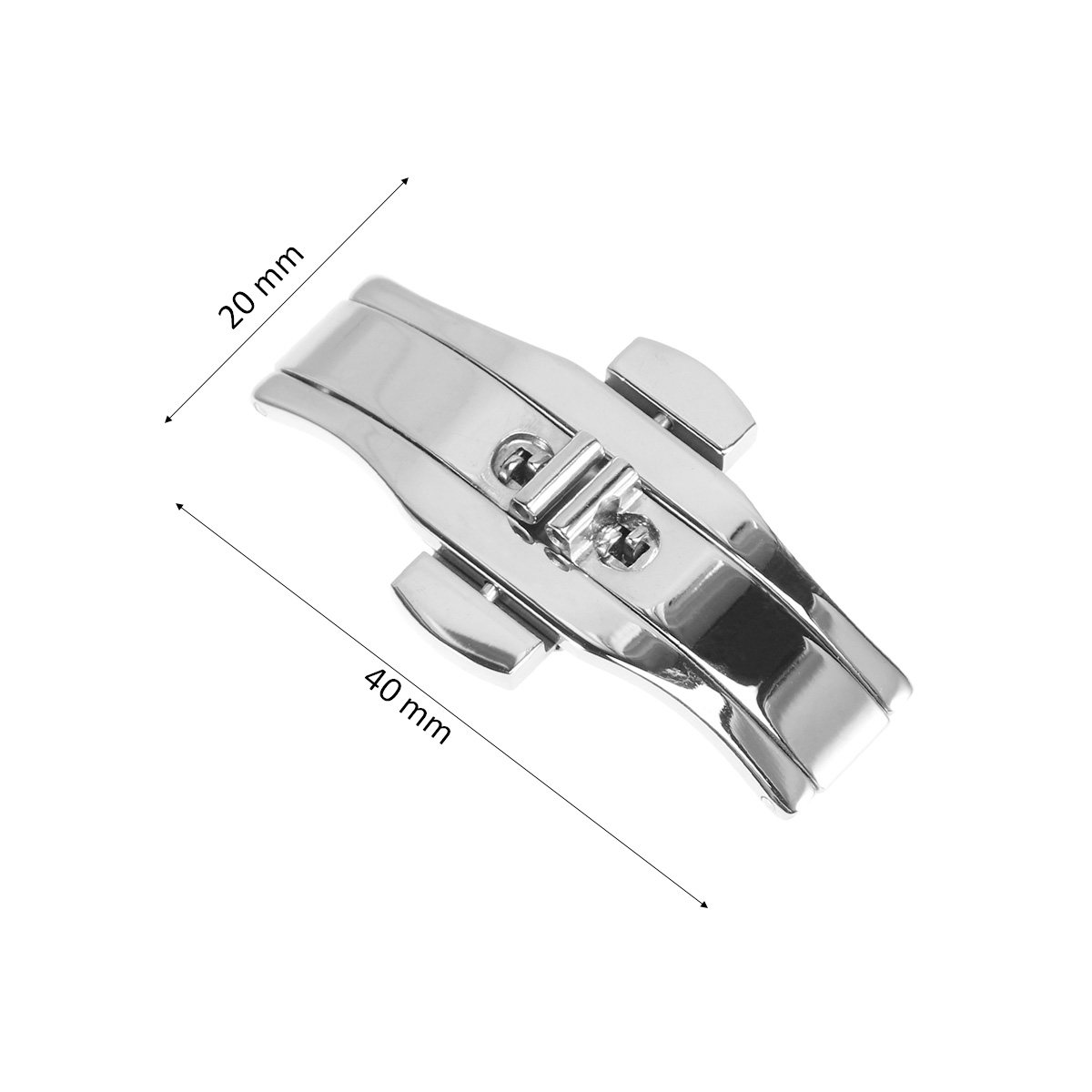 Stainless Steel Double Push Bu - Stainless Mesh Band ulasan dan harga