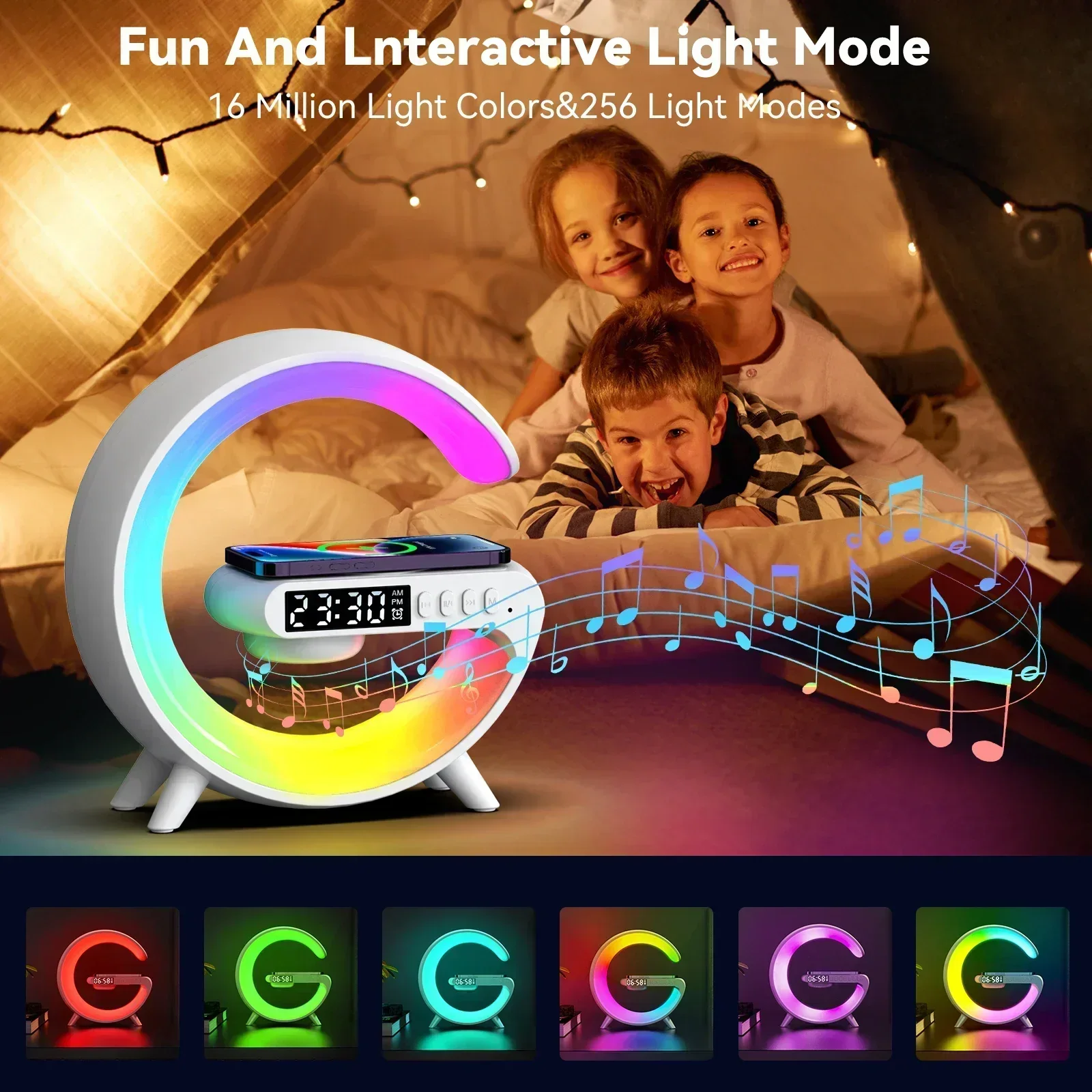 Wireless Charger Stand Pad RGB - Wireless Charger Watch ulasan dan harga
