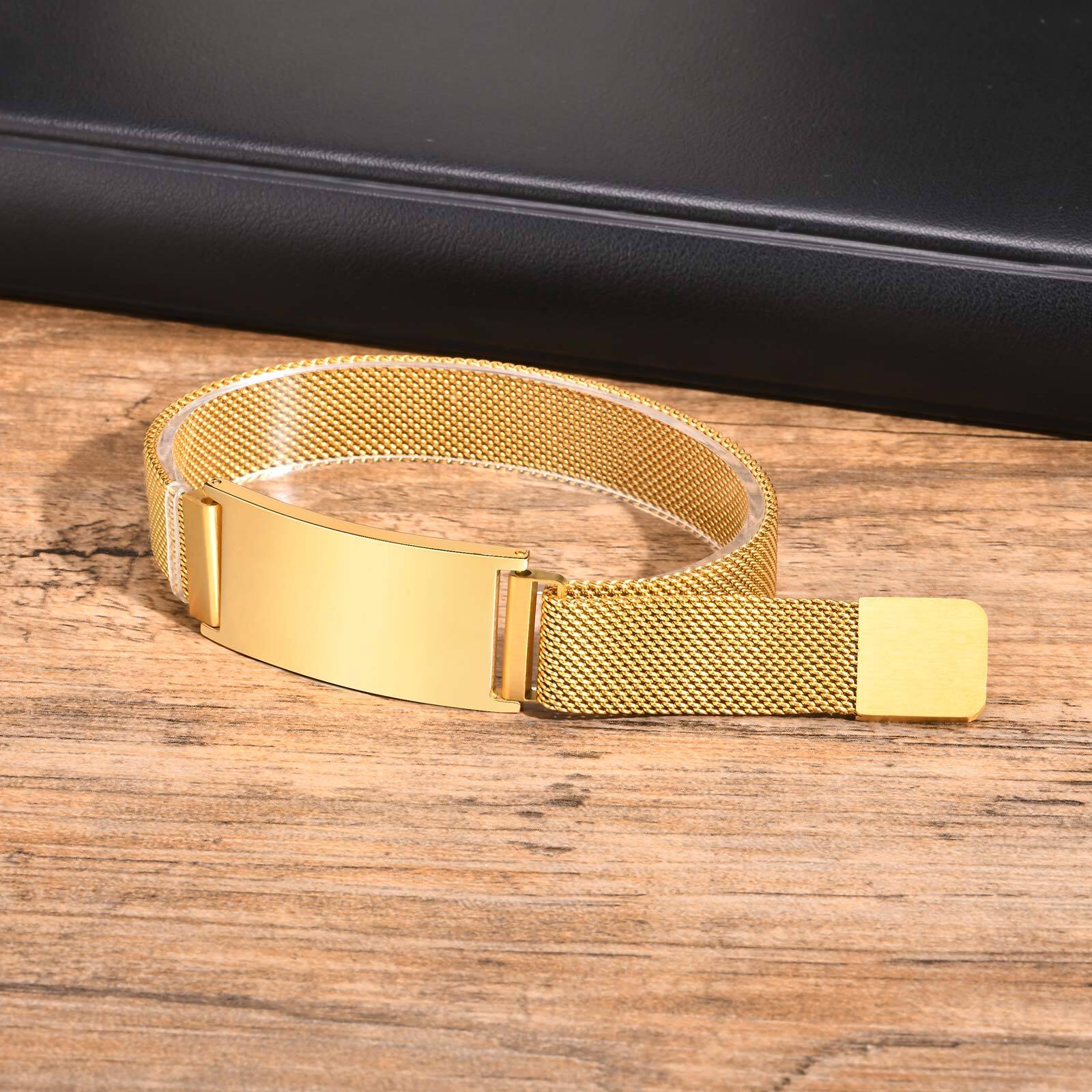 Persoanlized Medical Alert ID  - Stainless Mesh Band ulasan dan harga