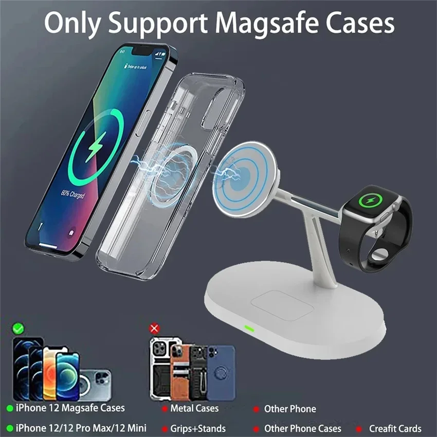 Magnetic Wireless Charger Stan - Wireless Charger Watch ulasan dan harga