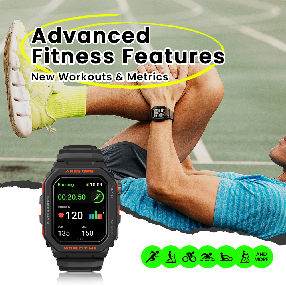New Zeblaze Ares GPS Smart Wat - Smartwatch Faces ulasan dan harga