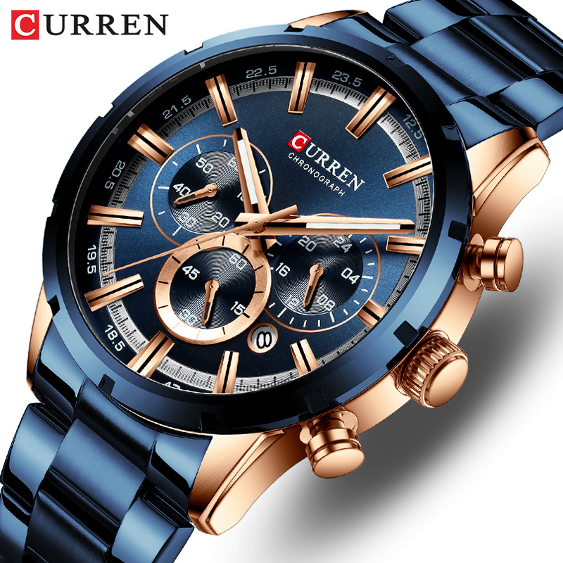 Curren Men's Watch Blue Dial S - Smartwatch Guess ulasan dan harga