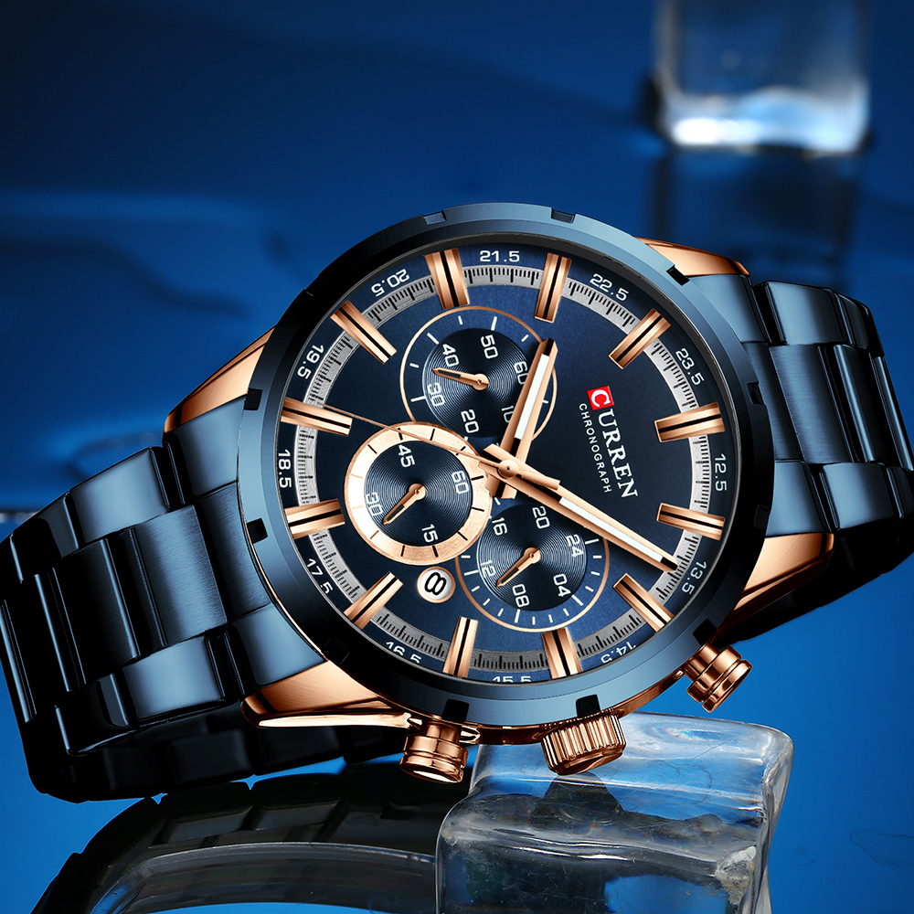 Curren Men's Watch Blue Dial S - Smartwatch Guess ulasan dan harga