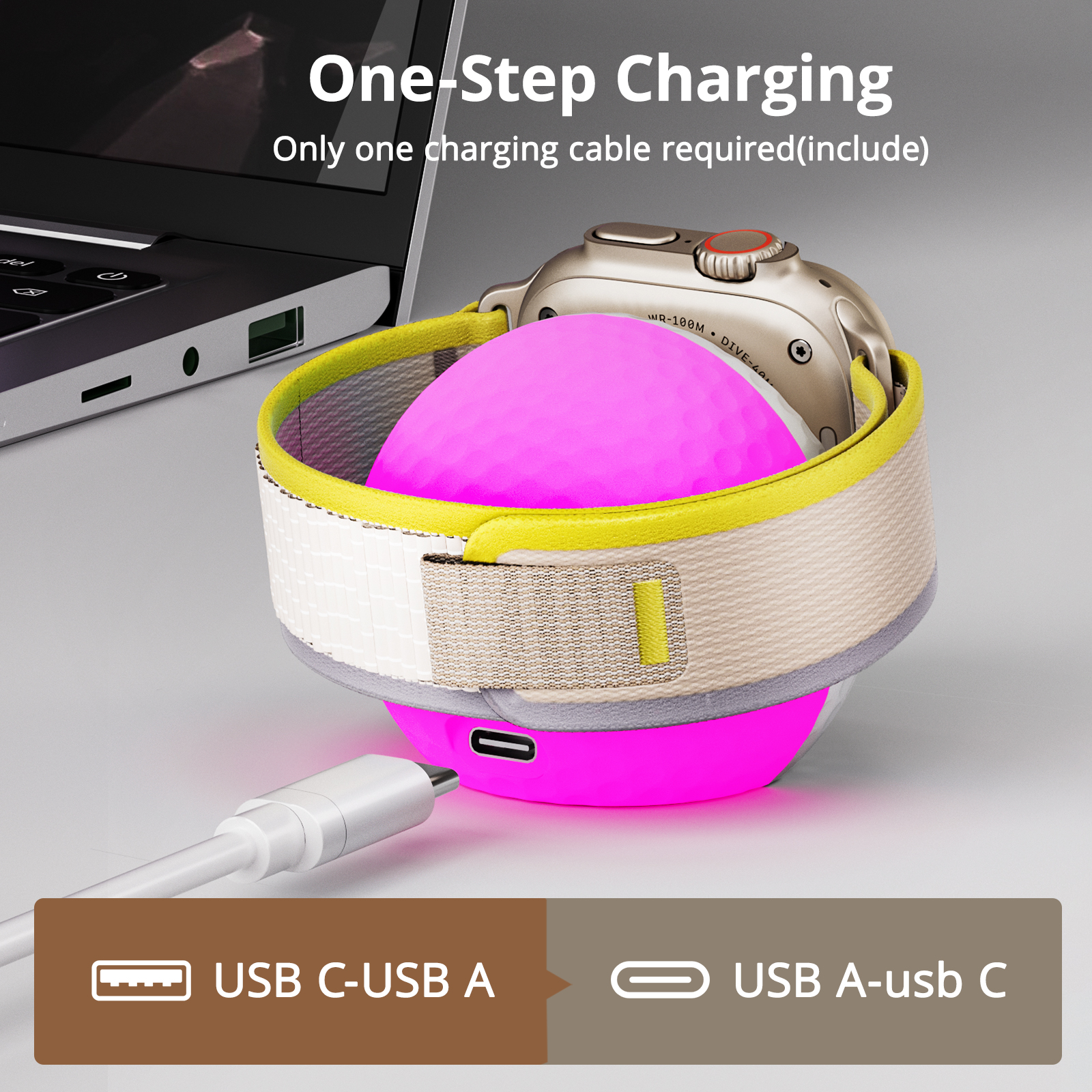 Portable RGB Lighting Wireless - Magnetic Charging Stand ulasan dan harga