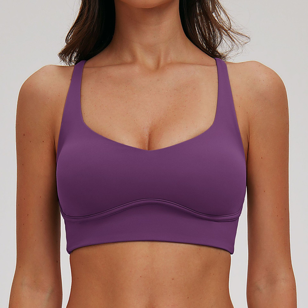 Sexy V-neck Sports Bra Yoga Un - Rugged Sport Strap ulasan dan harga