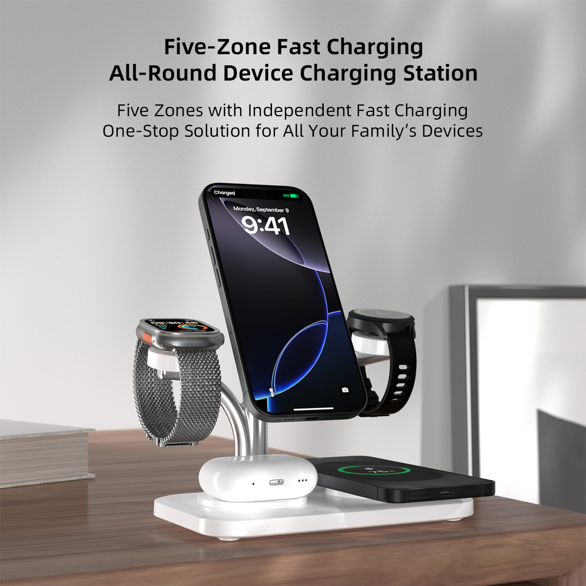 5 IN 1 Magnetic Wireless Charg - Wireless Charger Watch ulasan dan harga