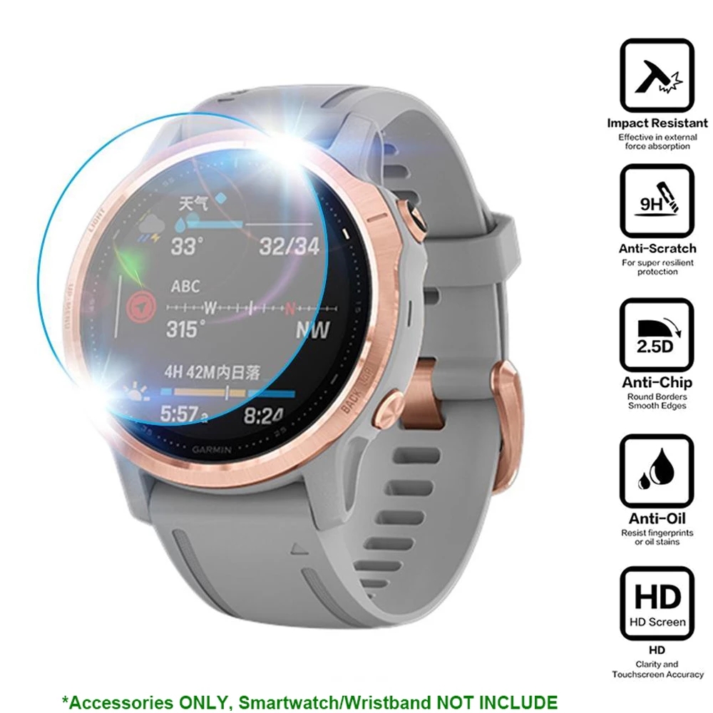 3pcs 9H Premium Tempered Glass - Garmin Smartwatch Accessories ulasan dan harga