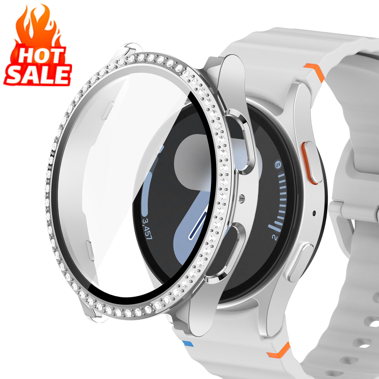Glass+Diamond Case for Samsung - Smartwatch Watch Accessories For Women ulasan dan harga