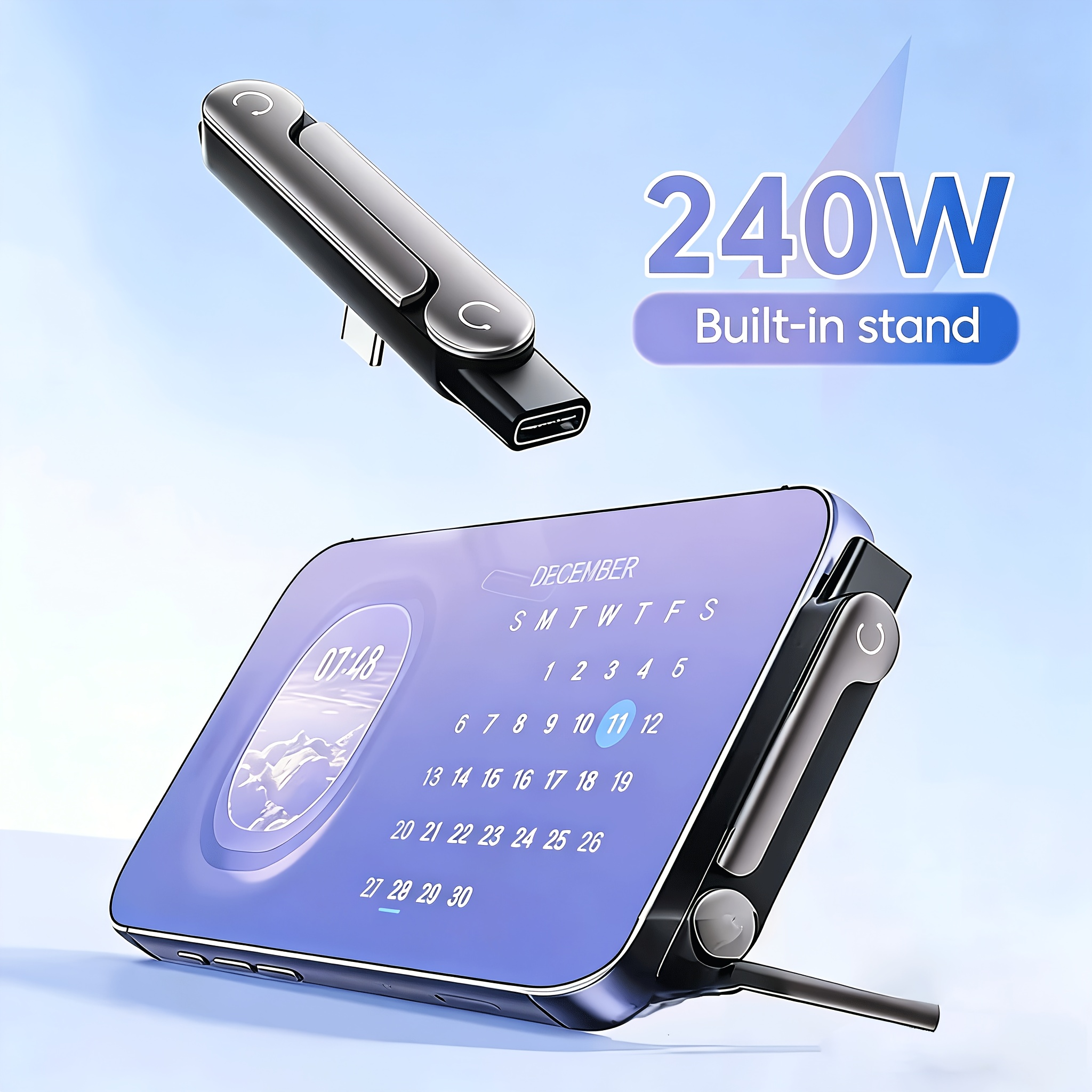2Pcs 90° Angled 240W Fast Char - Magnetic Charging Stand ulasan dan harga
