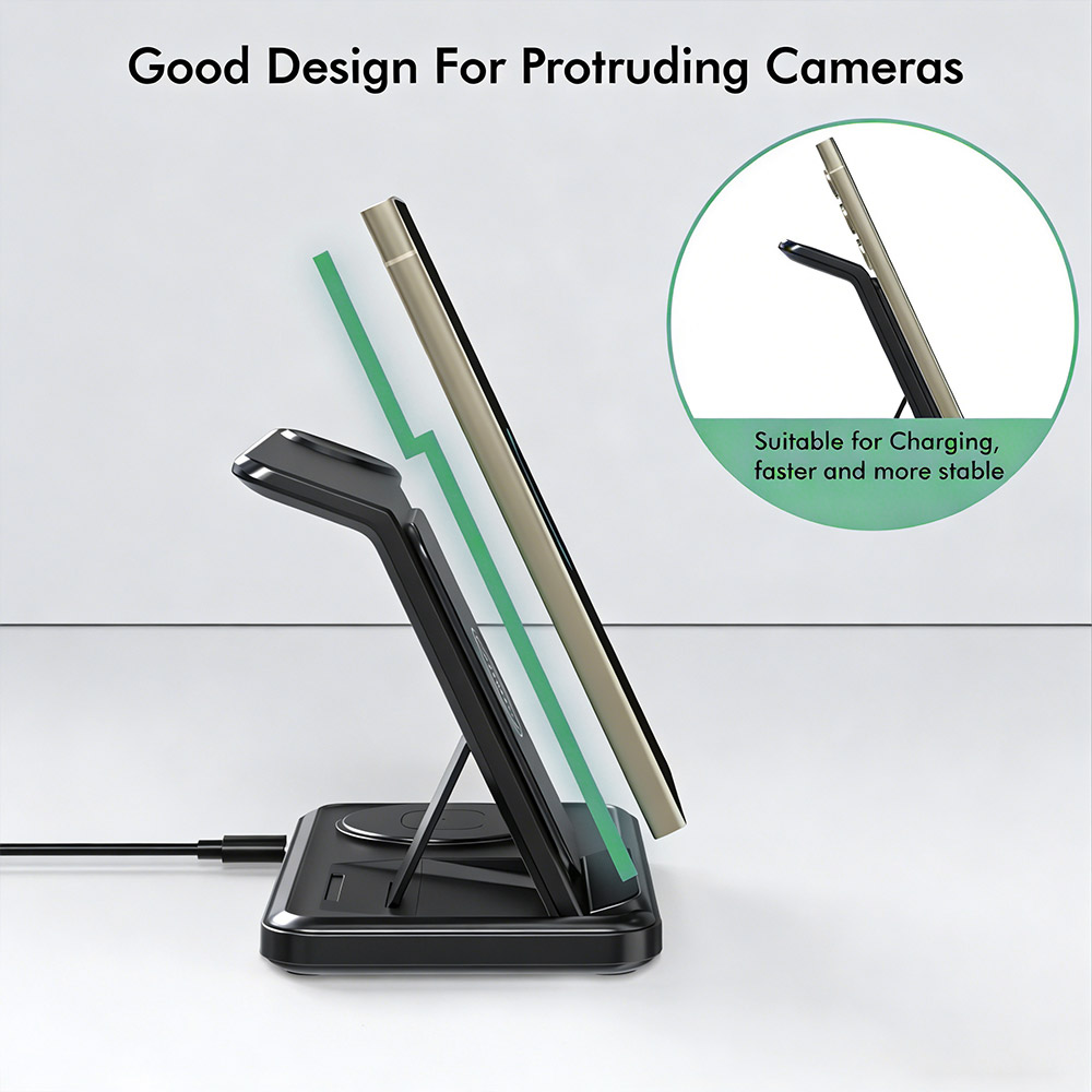 3 in 1 Wireless Charger Stand  - Wireless Charger Watch ulasan dan harga