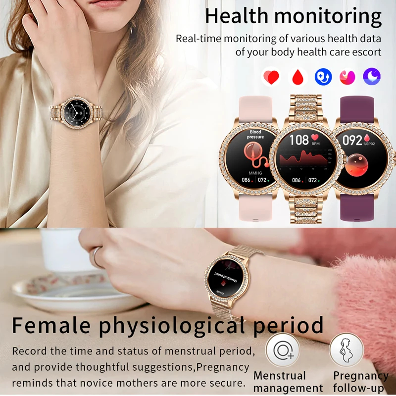Fashion Luxury Gold Women Smar - Smartwatch Faces ulasan dan harga